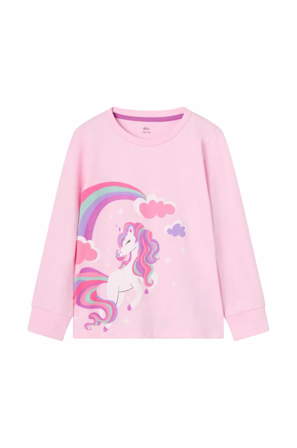 Ellos Nattøj & Homewear>Collection Pyjamassæt i bomuldsjersey Rosa enhjørning