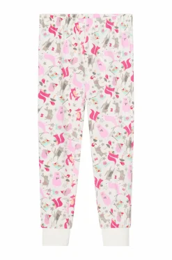 Ellos Collection Pyjamassæt i bomuldsjersey rosa skovdyr Best