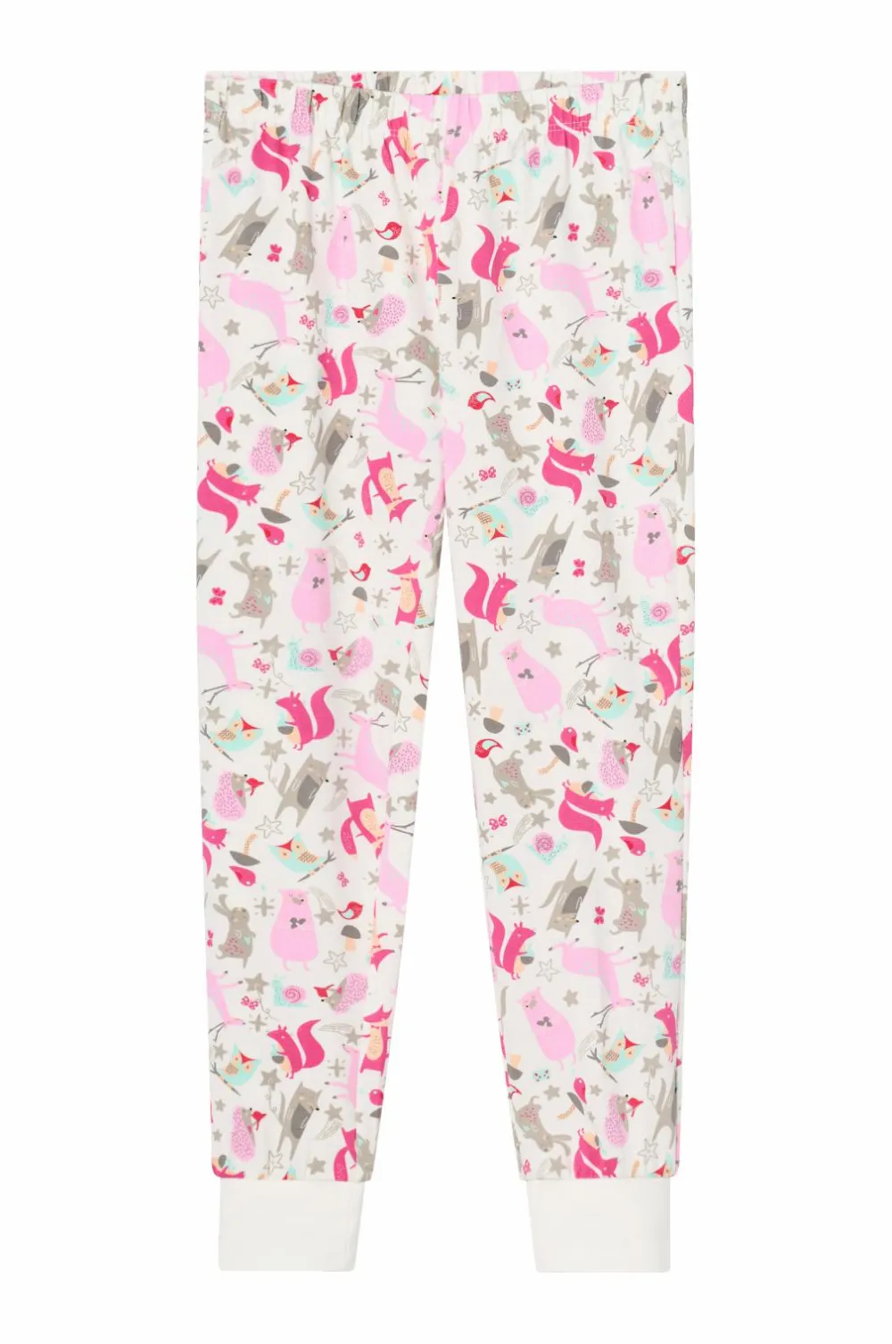 Ellos Collection Pyjamassæt i bomuldsjersey rosa skovdyr Best