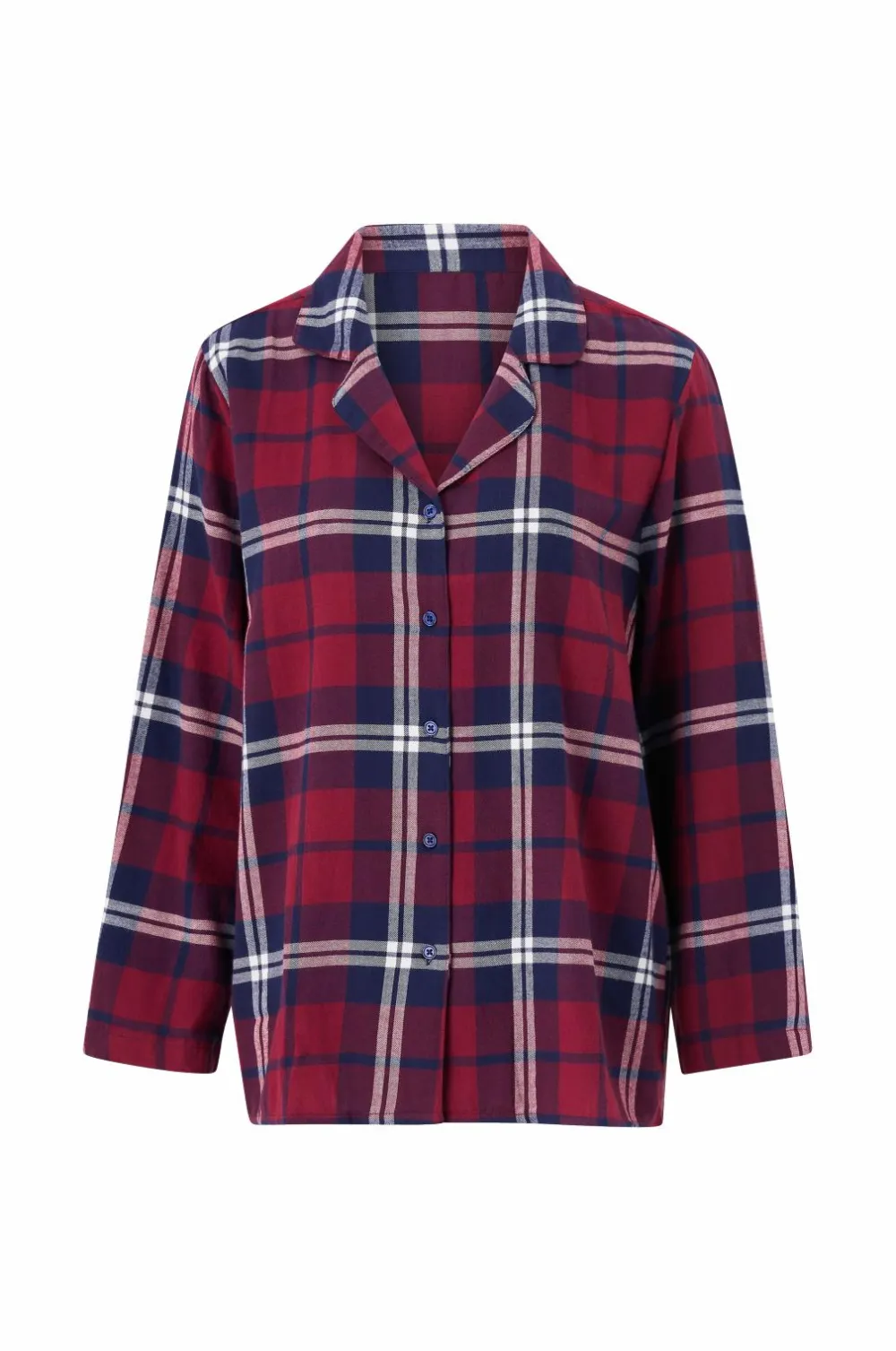 Ellos Collection Pyjamassæt i flonel Rødblå ternet Discount