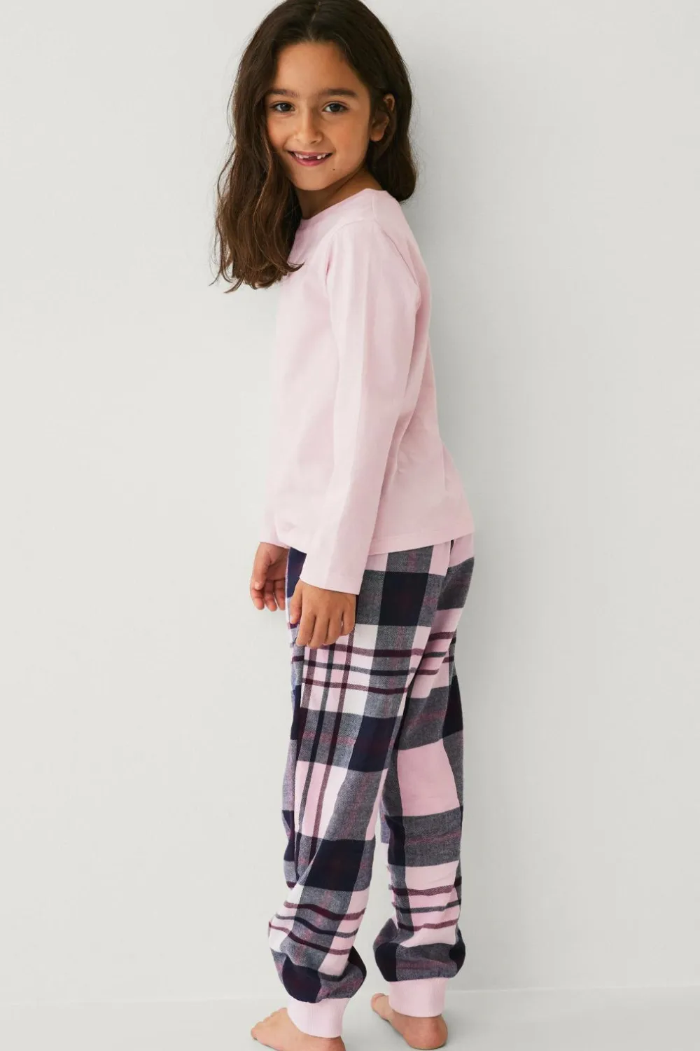 Ellos Collection Pyjamassæt rosa rutet Discount