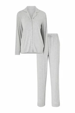 Ellos Nattøj>Collection Pyjamassæt Gråmeleret