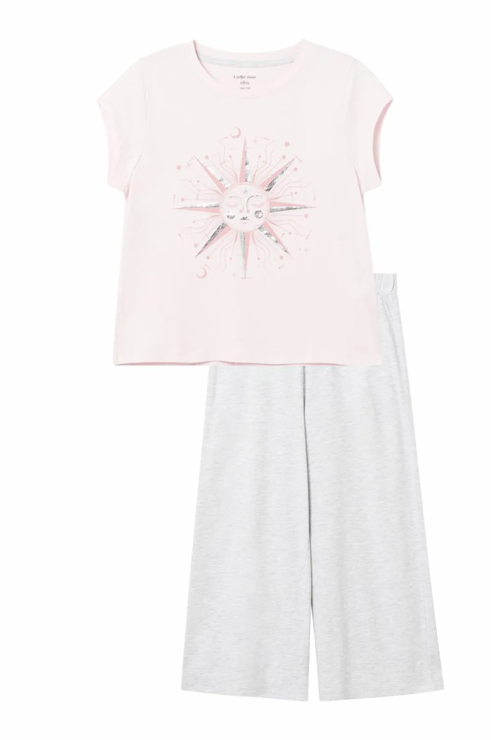 Ellos Nattøj & Homewear>Collection Pyjamas Charlotte Lilla + grå melange