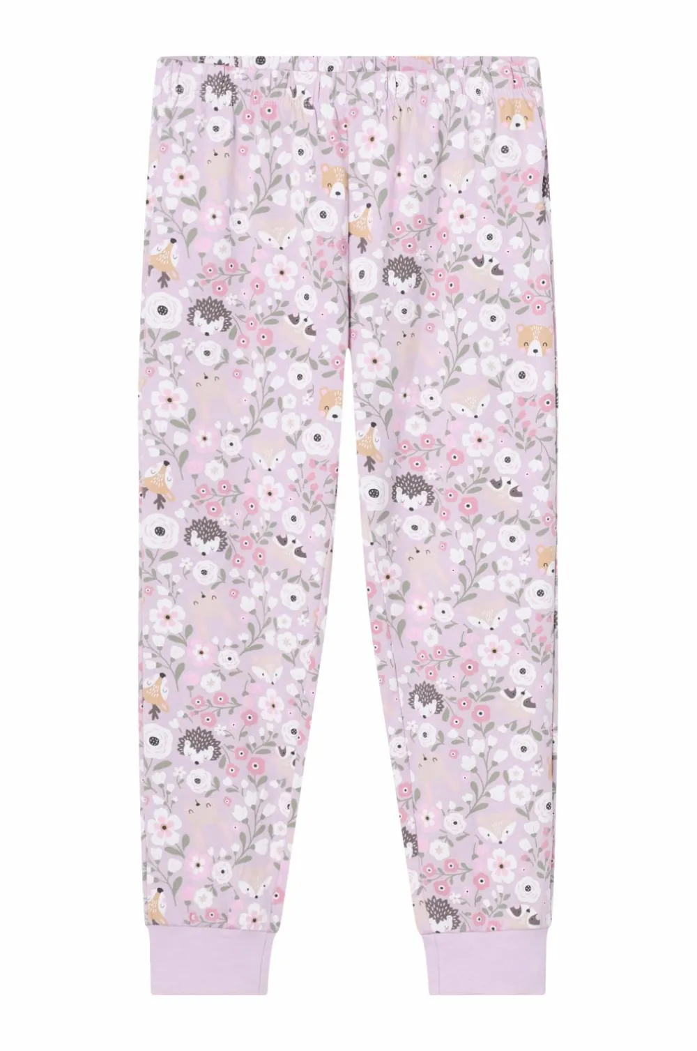 Ellos Collection Pyjamassæt i bomuldsjersey Lilla mønstret Discount