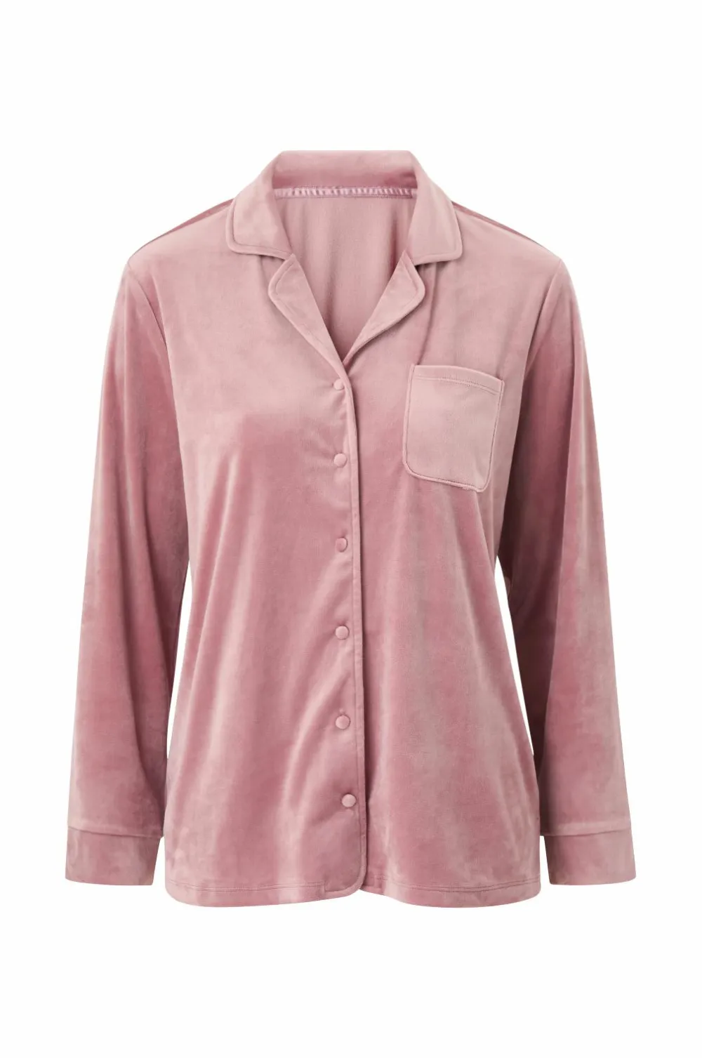 Ellos Nattøj>Collection Pyjamassæt i velour rosa