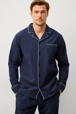 Ellos Collection Pyjamassæt i bomuldsbatist 2 dele Marineblå Online