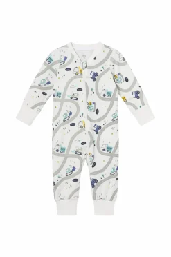 Ellos Nattøj & Homewear>Collection Pyjamas Billie Baby White with excavator print