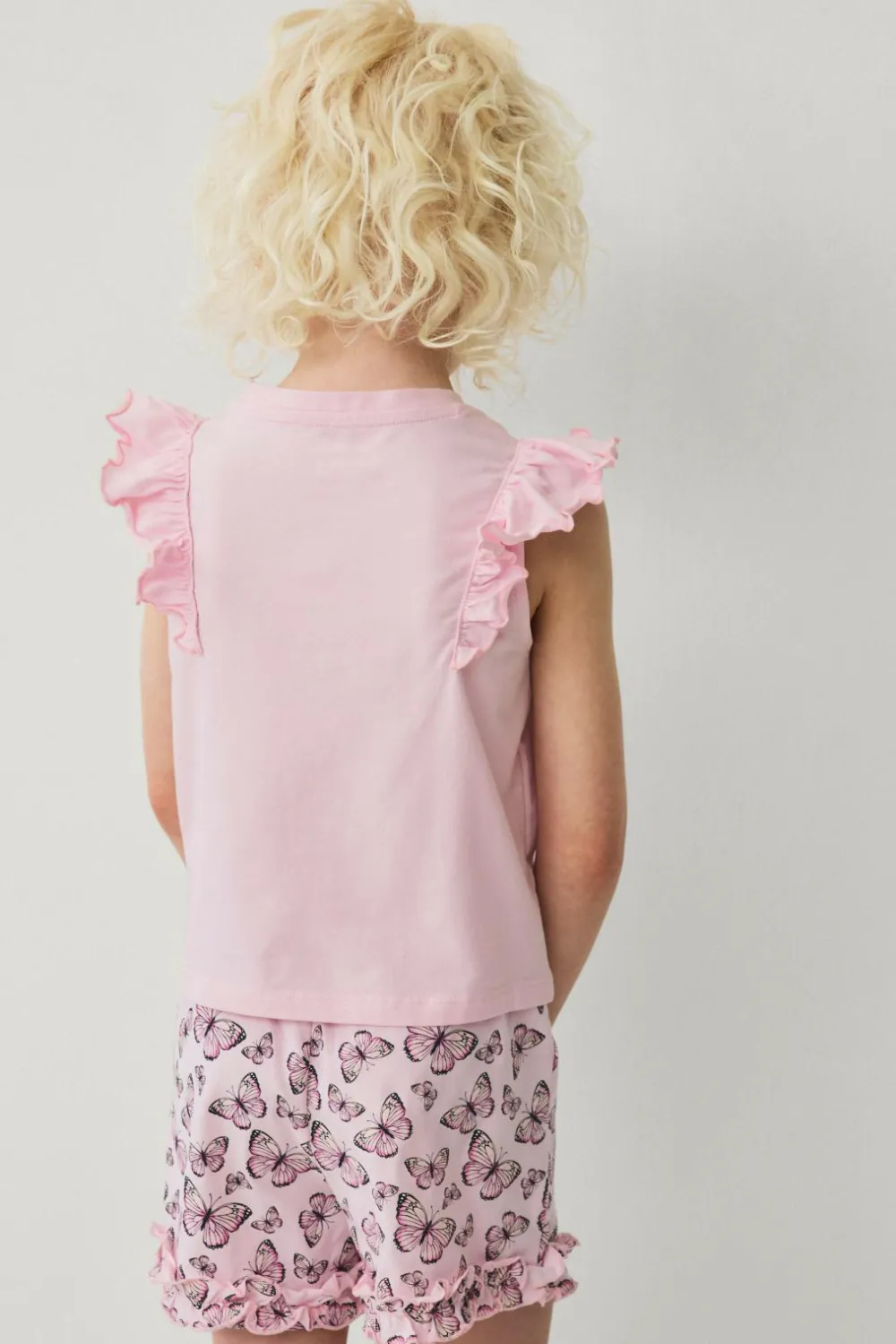 Ellos Collection Pyjamas Rosa sommerfugle mønster New