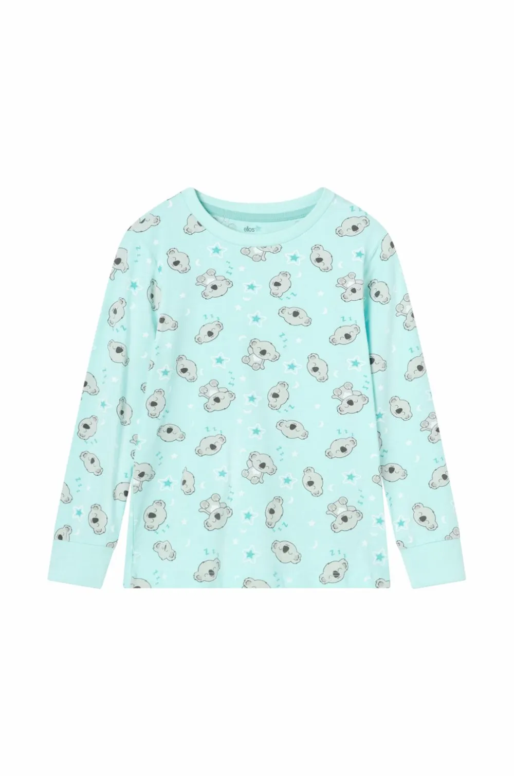 Ellos Collection Pyjamassæt i bomuldsjersey Turkis koala-mønstreret Online