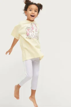 Ellos Collection Pyjamas Magic Gul unicorn + lilla legings Outlet