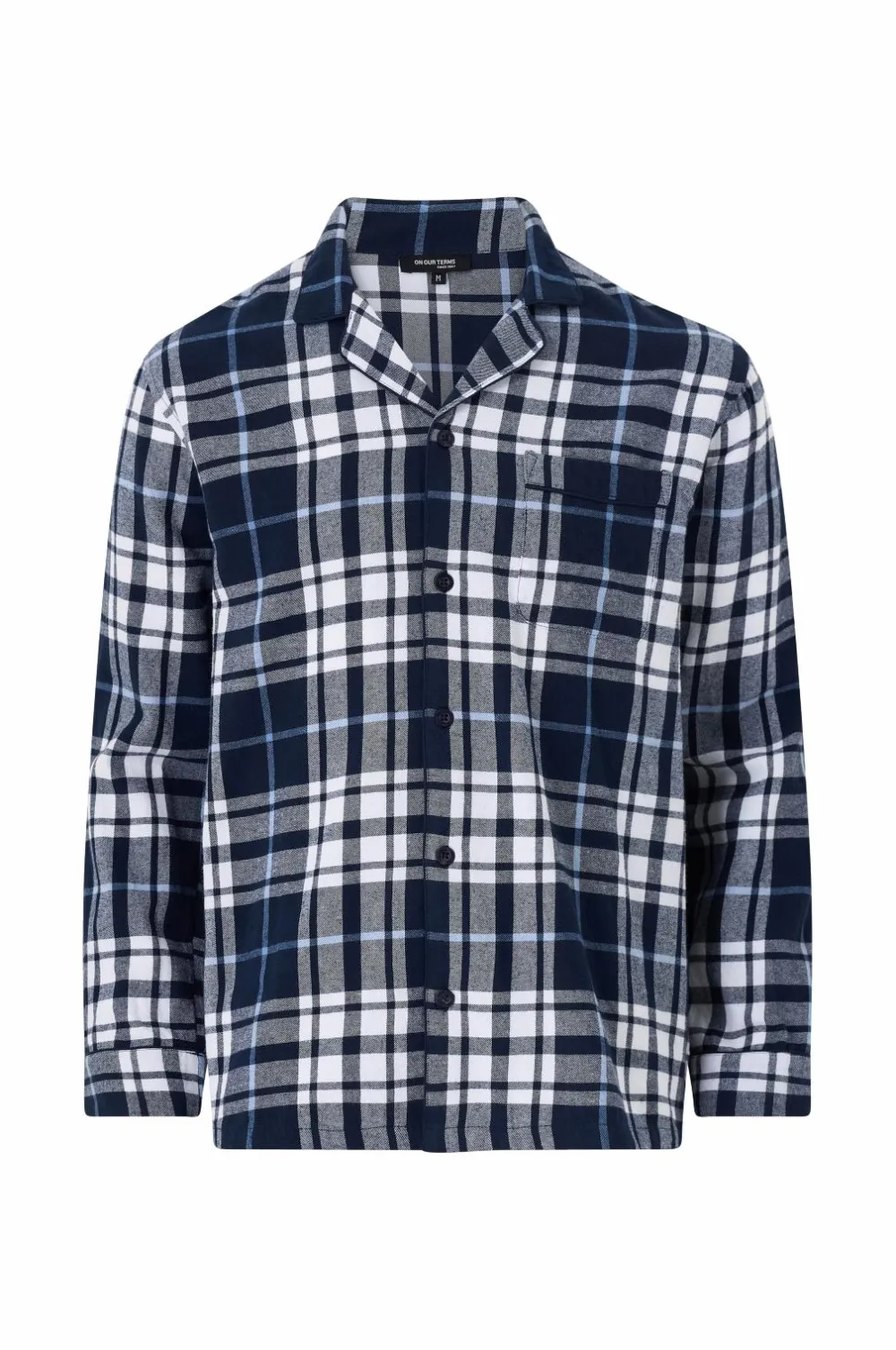 Ellos Nattøj & Homewear>Collection Pyjamassæt i flonel blå