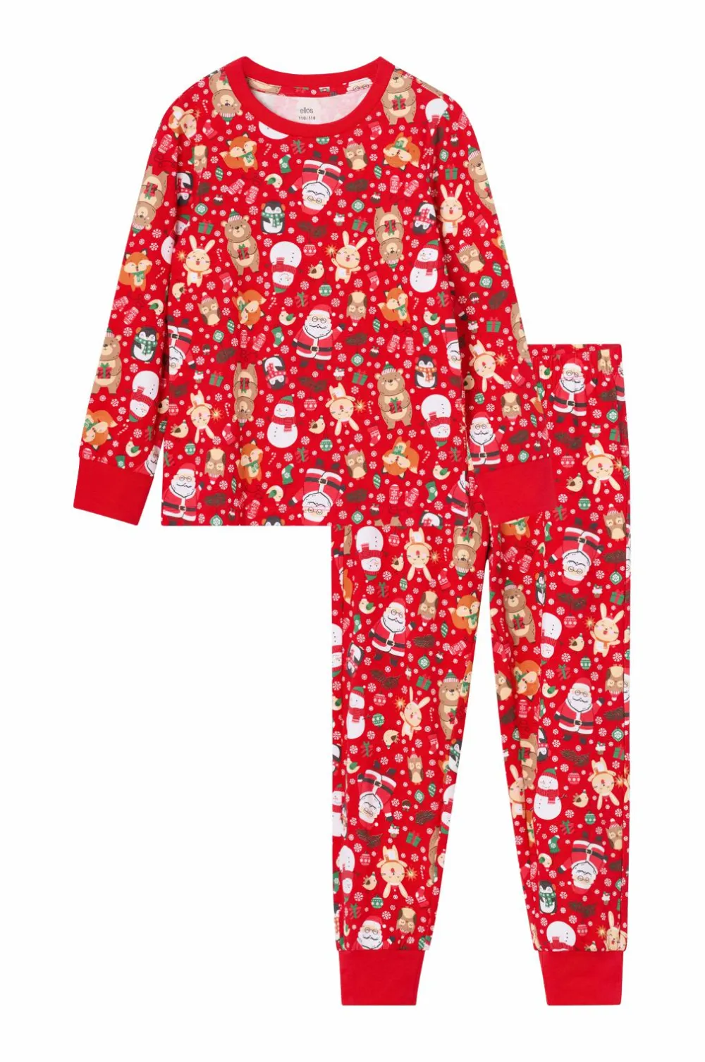 Ellos Nattøj & Homewear>Collection Pyjamassæt med print Rød julmønstret