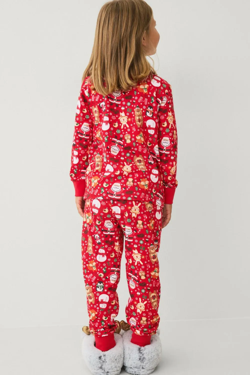 Ellos Nattøj & Homewear>Collection Pyjamassæt med print Rød julmønstret