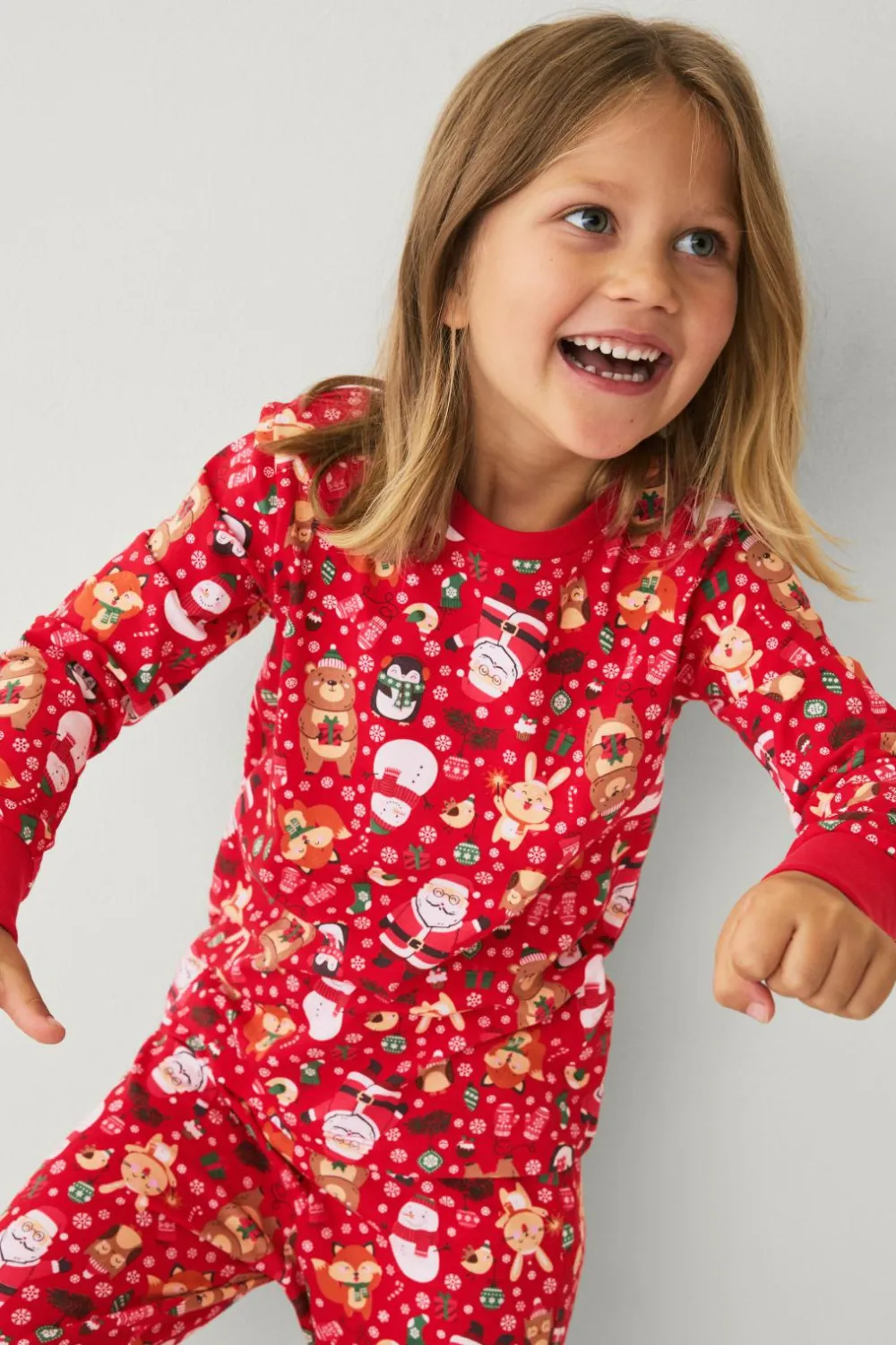 Ellos Nattøj & Homewear>Collection Pyjamassæt med print Rød julmønstret