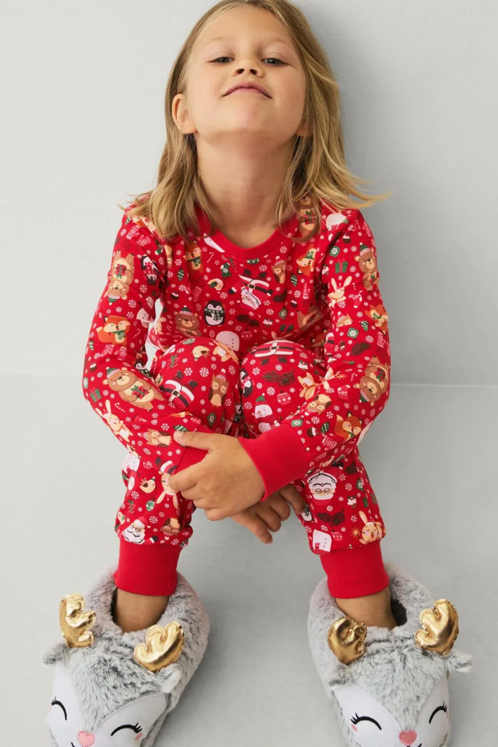 Ellos Nattøj & Homewear>Collection Pyjamassæt med print Rød julmønstret