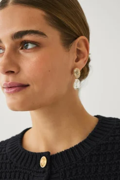 Ellos Collection Øreringe Perler med sten Guld Discount