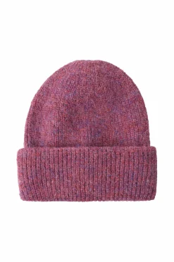 Ellos Collection Ribstrikket hue Rød/blå Clearance