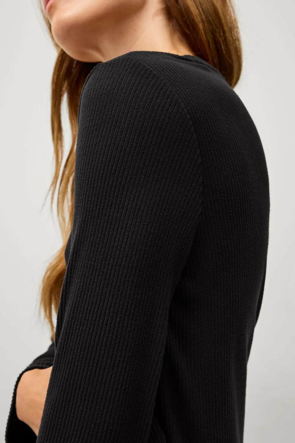 Ellos Loungewear & Homewear>Collection Ribstrikket top Sort