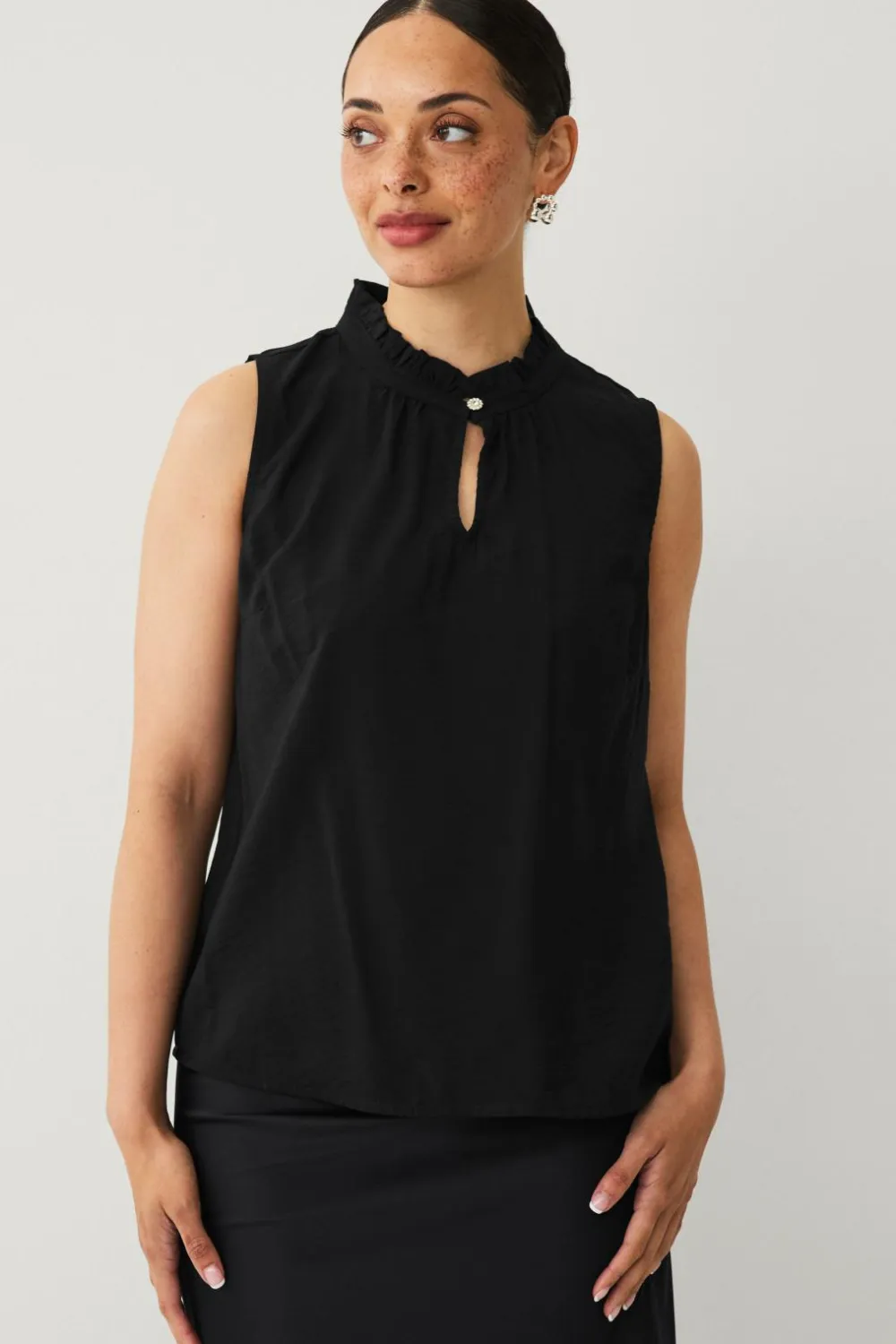Ellos Skjorter & Bluser>Collection Ærmeløs bluse sort