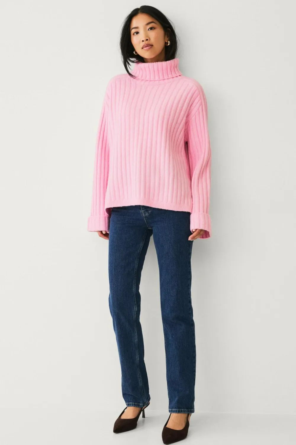 Ellos Trøjer & Cardigans>Collection Rullekrave-sweater rosa