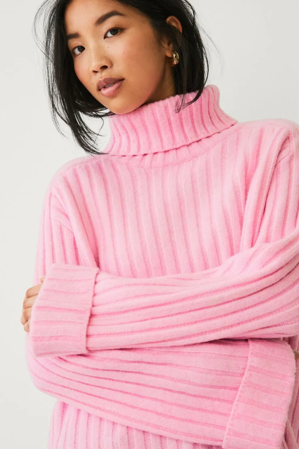 Ellos Trøjer & Cardigans>Collection Rullekrave-sweater rosa