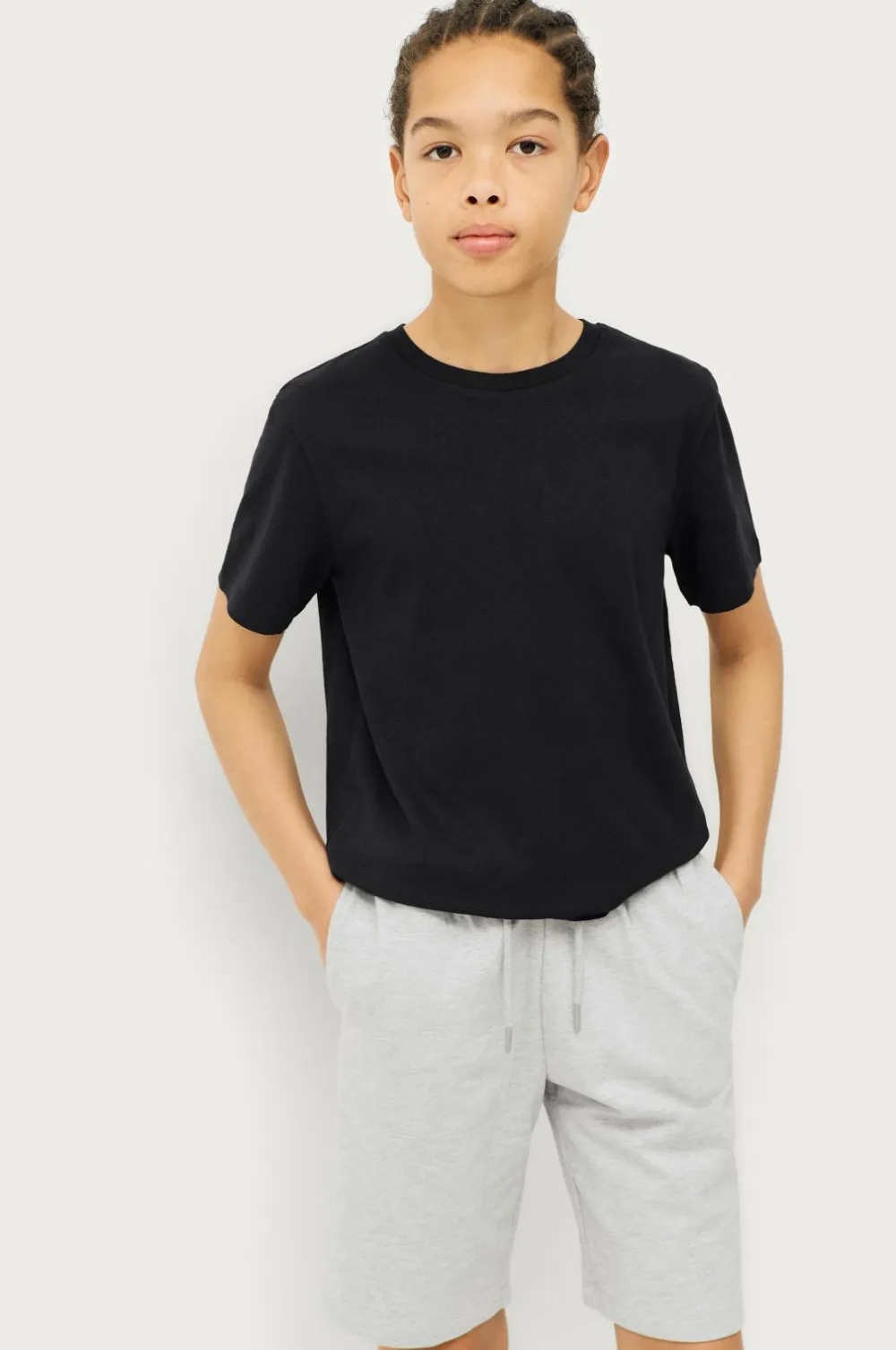 Ellos Basistøj|Shorts>Collection Shorts Basic Sweatshorts Lysegrå melange