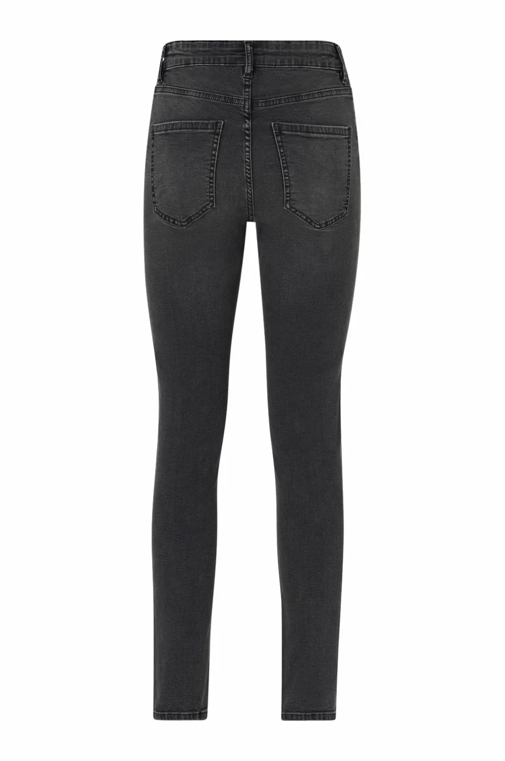 Ellos Jeans>Collection Skinny stretchjeans med høj talje Denim vasket sort