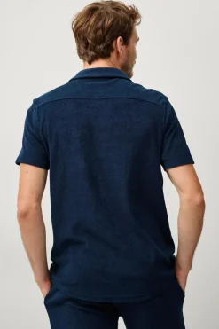 Ellos Collection Skjorte i frotté Marineblå Sale