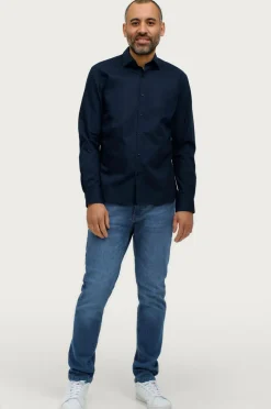 Ellos Collection Skjorte Yale Easy Iron Marineblå