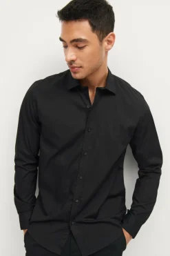 Ellos Collection Skjorte Yale Easy Care Sort Outlet