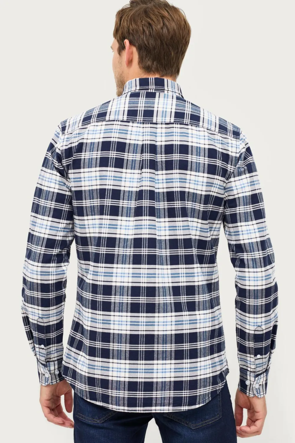 Ellos Collection Skjorte Jake Oxford Blåternet Hot