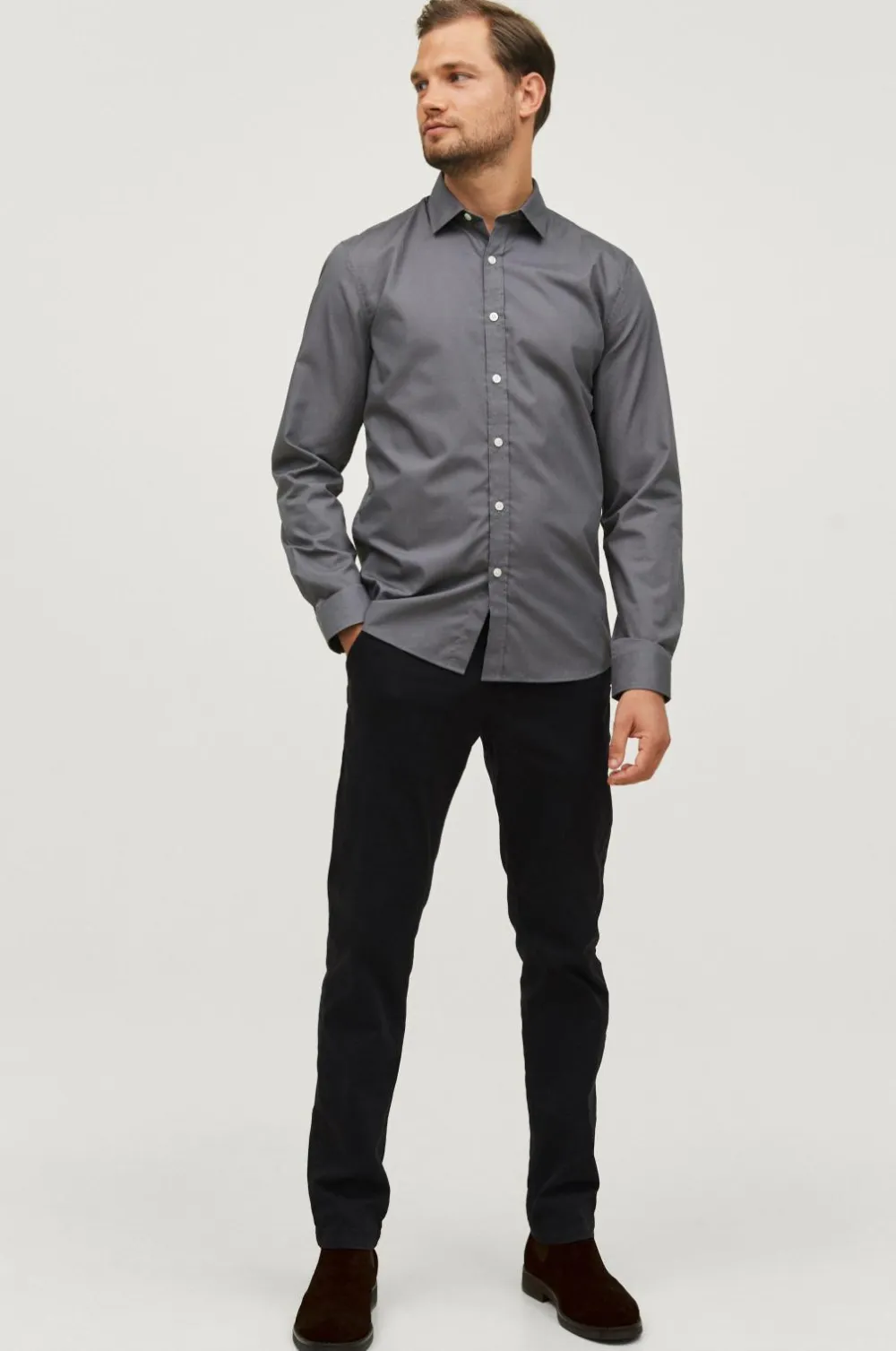 Ellos Skjorter>Collection Skjorte Yale Easy Iron Grå