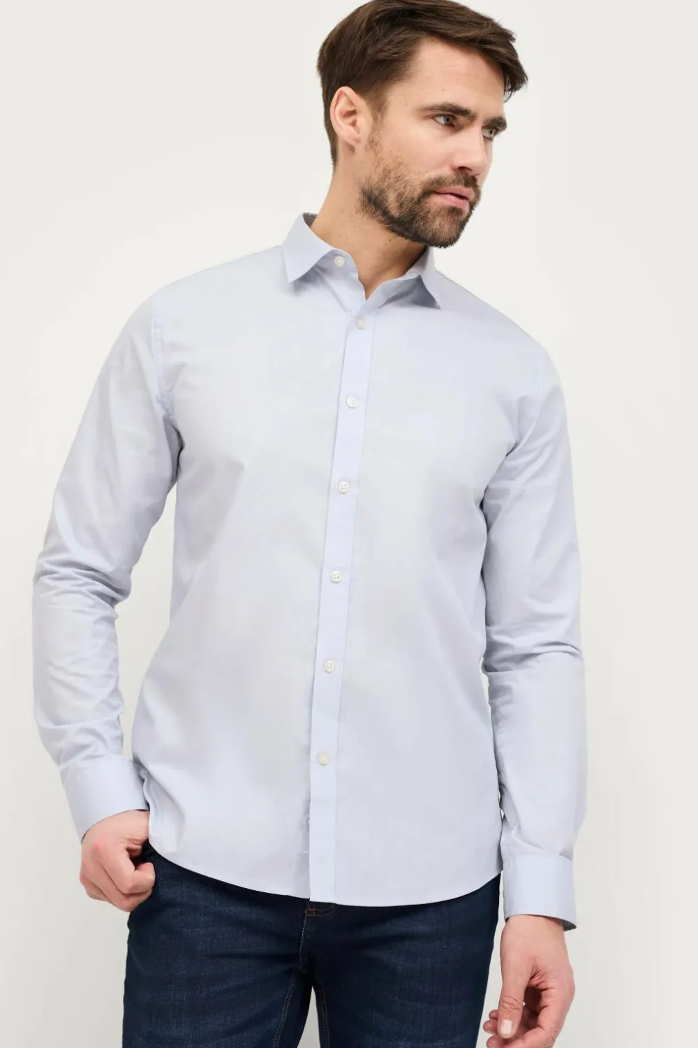 Ellos Collection Skjorte Yale Easy Iron Lyseblå Clearance