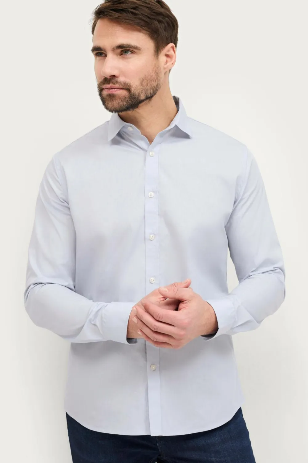 Ellos Collection Skjorte Yale Easy Iron Lyseblå Clearance