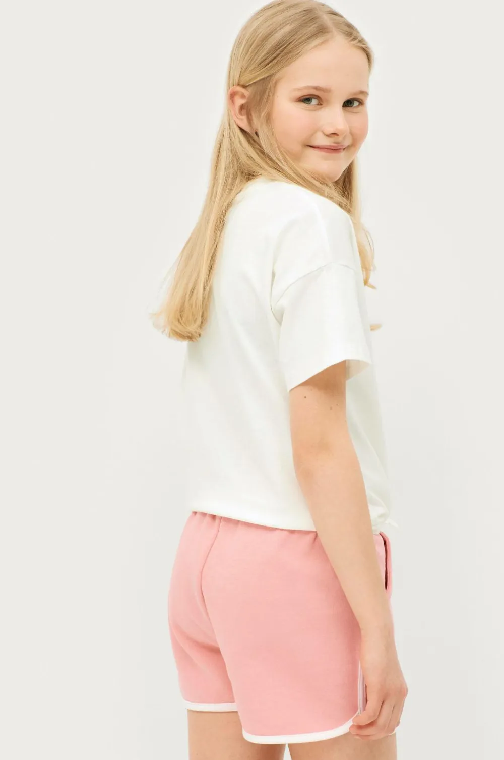 Ellos Sæt Til Børn>Collection Sæt Nathalie med top og sweatshorts Offwhite