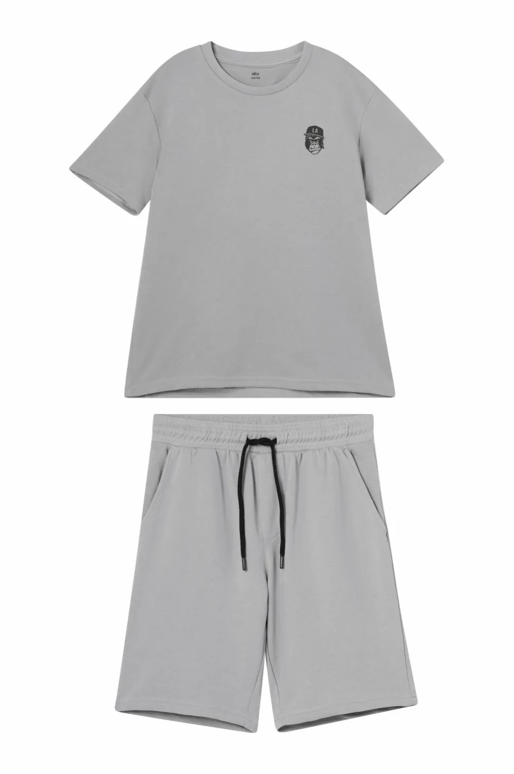 Ellos Collection Sæt Micro French Terry Set Grå Online