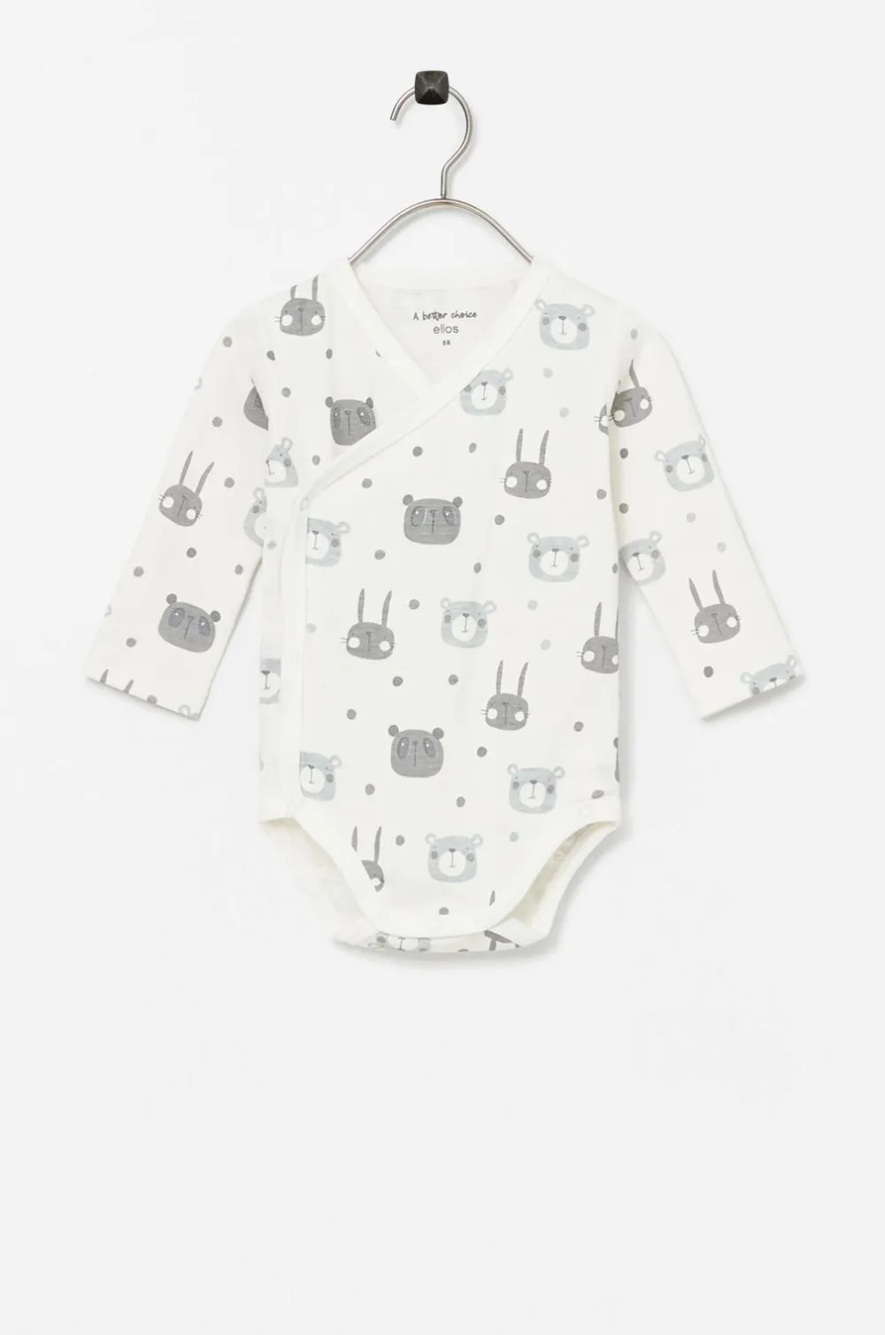 Ellos Nattøj & Homewear|Bukser, Jeans & Leggings>Collection Startset 5pcs Jade Baby Hvid kaninmønstret + gråstribet