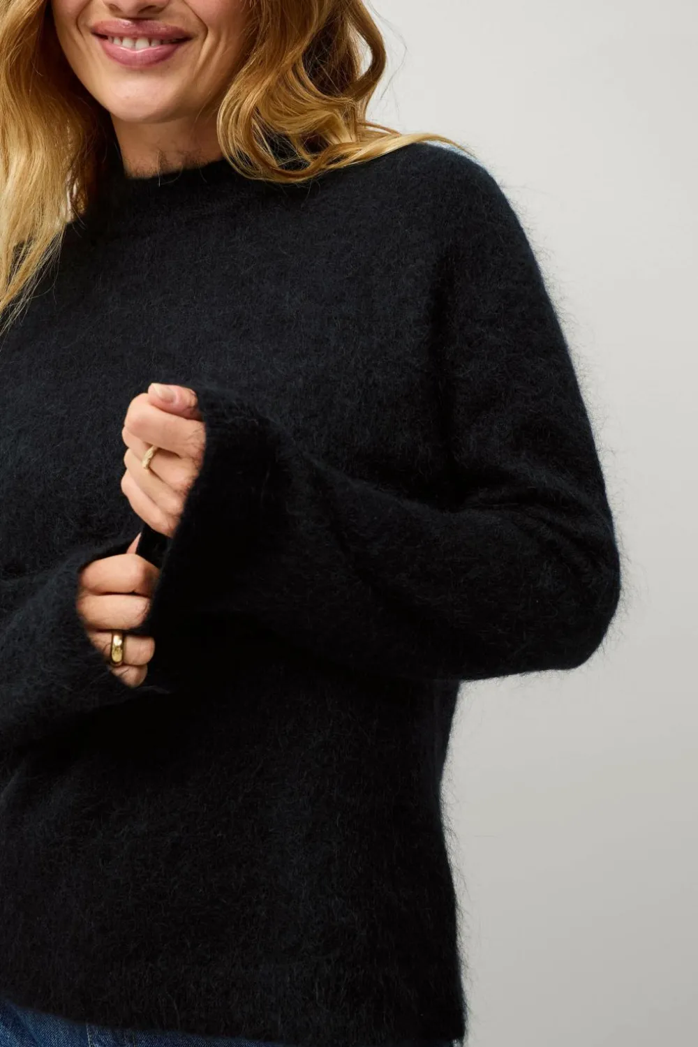 Ellos Trøjer & Cardigans>Collection Strikket trøje af høj kvalitet SortnAnnulleret