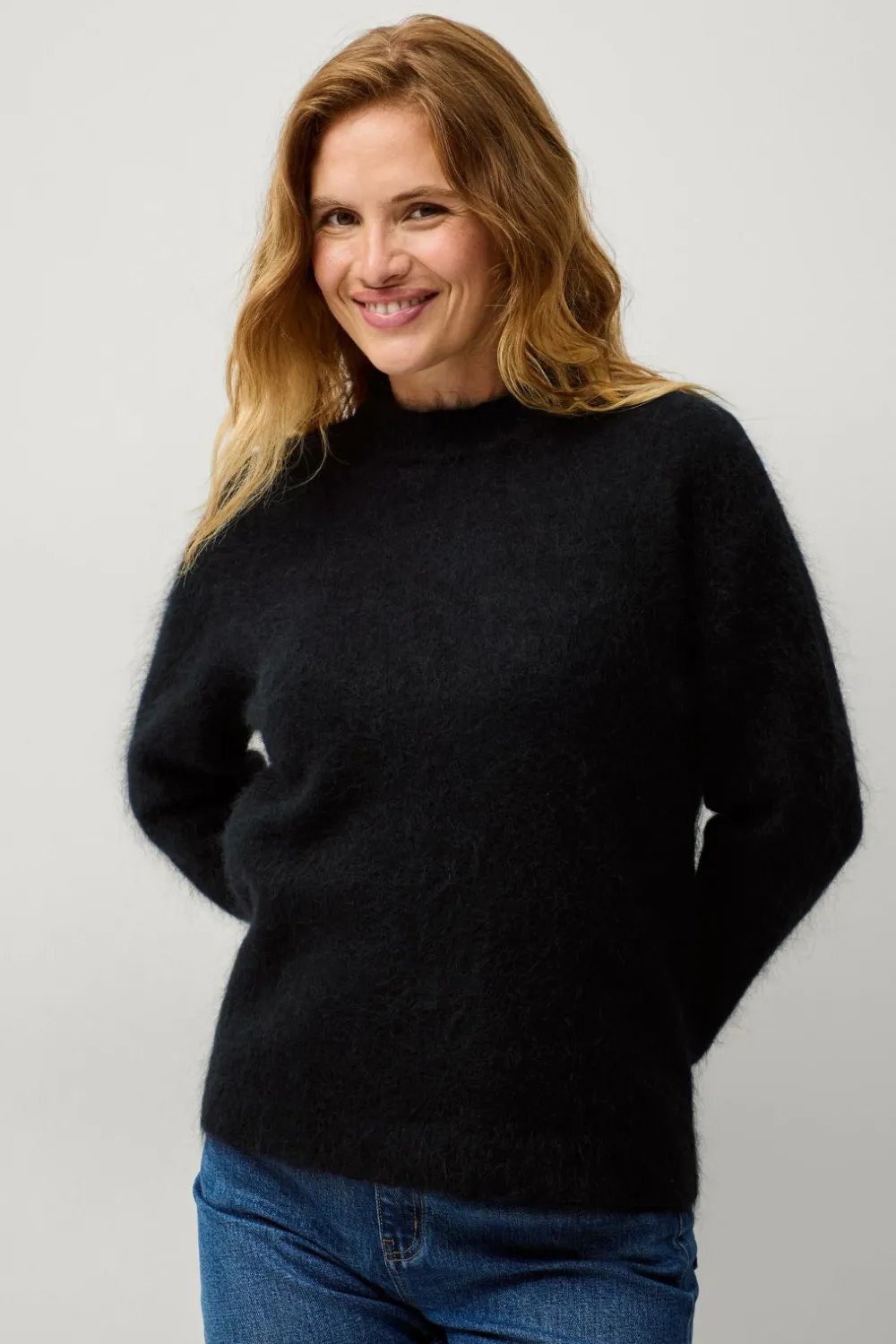 Ellos Trøjer & Cardigans>Collection Strikket trøje af høj kvalitet SortnAnnulleret