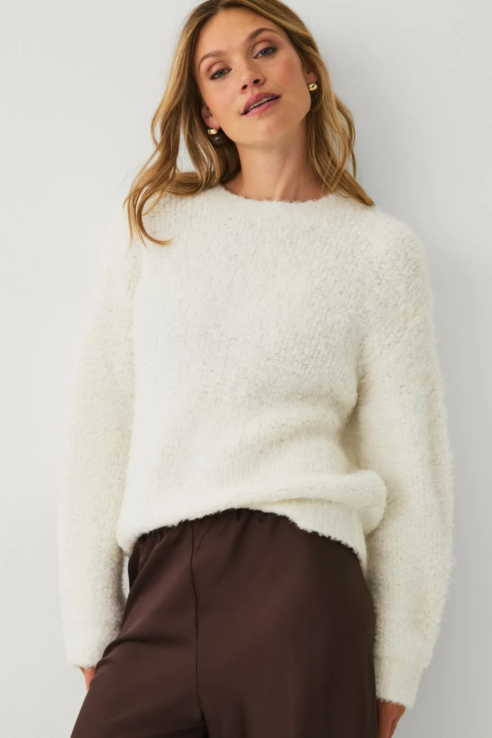 Ellos Trøjer & Cardigans>Collection Strikket Pullover Hvid