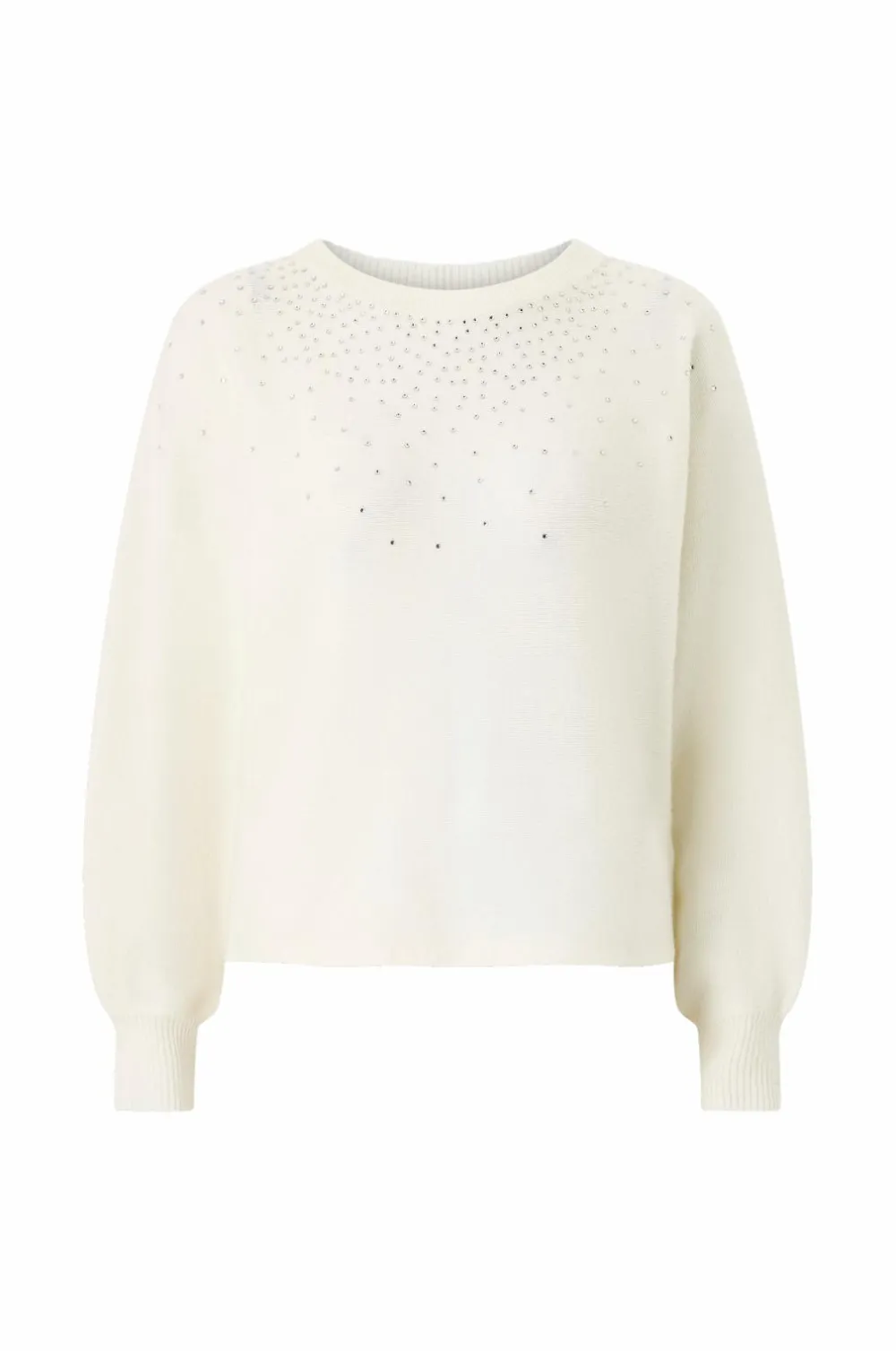Ellos Collection Strikket Pullover med rhinstene hvid Sale