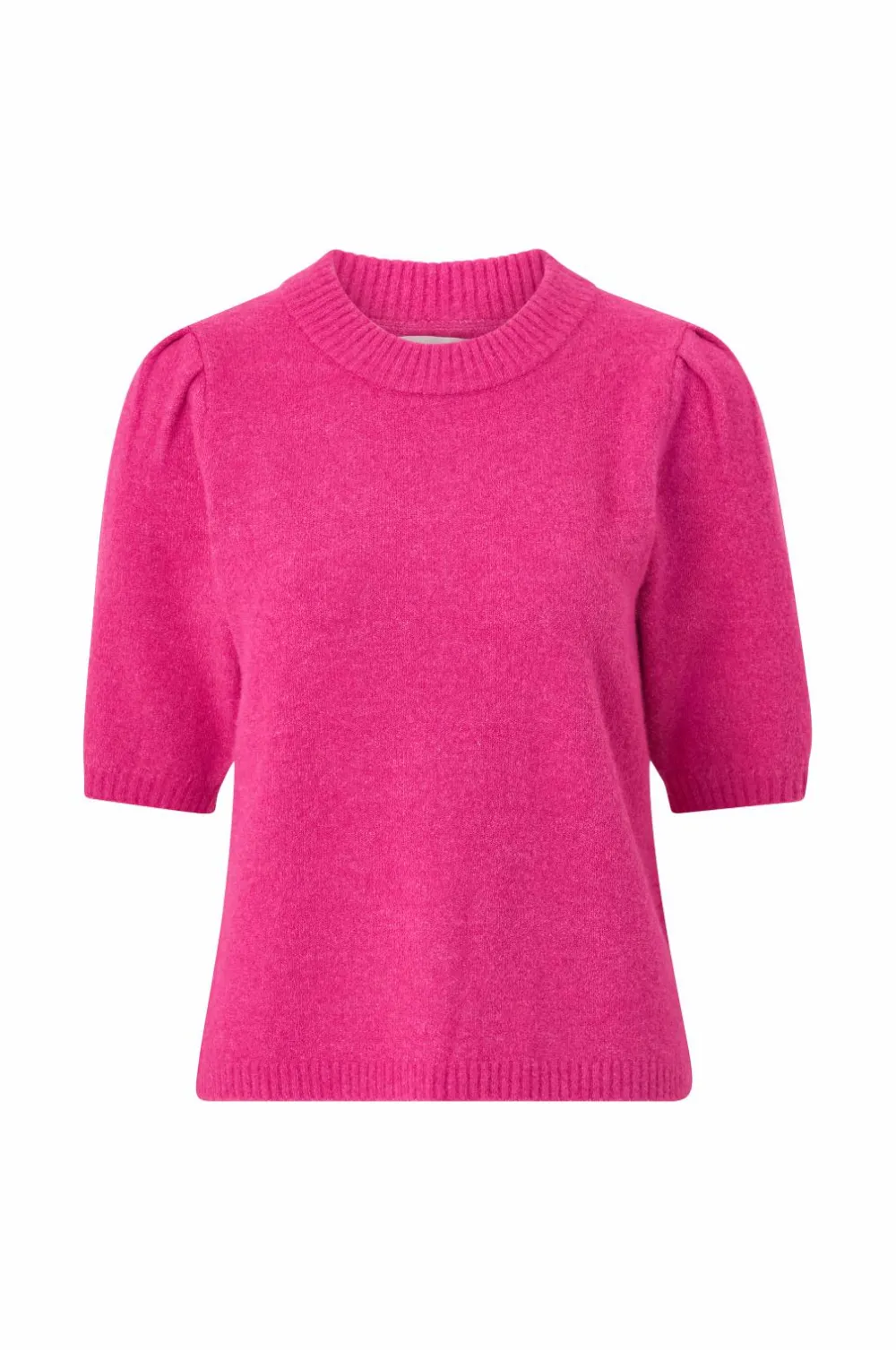 Ellos Trøjer & Cardigans>Collection Strikket trøje med pufærmer rosa