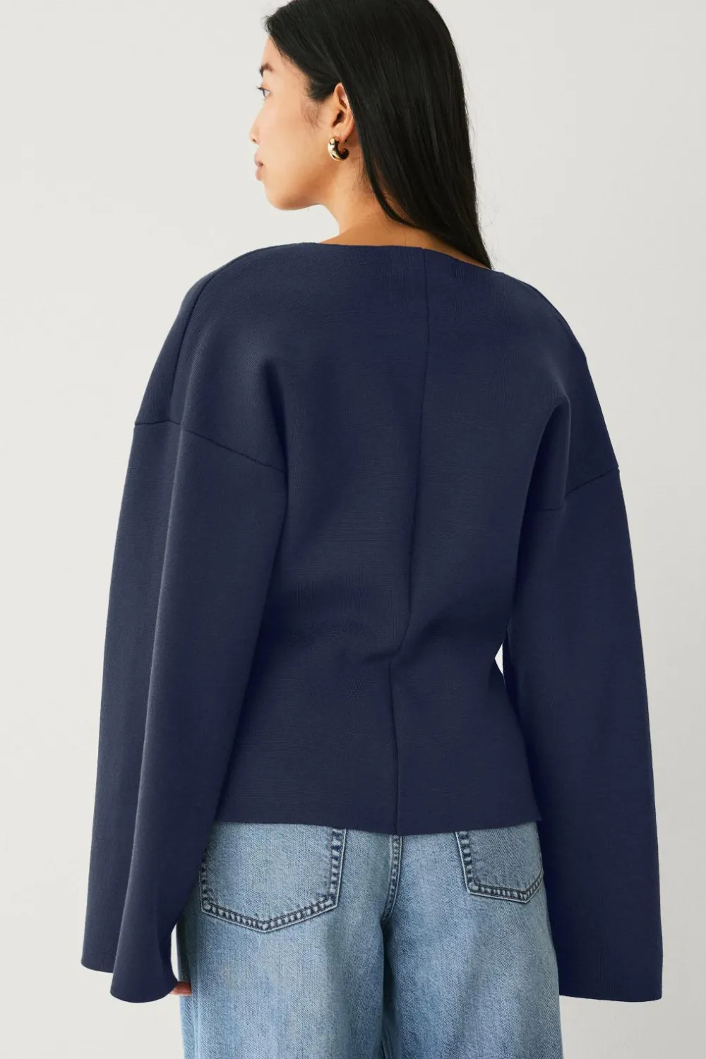 Ellos Blazere & Veste>Collection Strikket jakke Blå