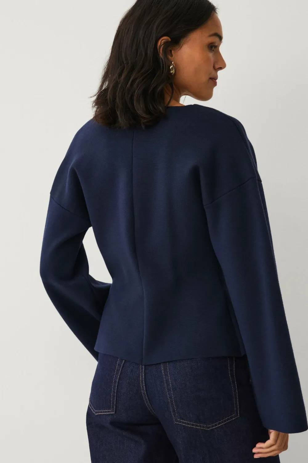 Ellos Blazere & Veste>Collection Strikket jakke Blå