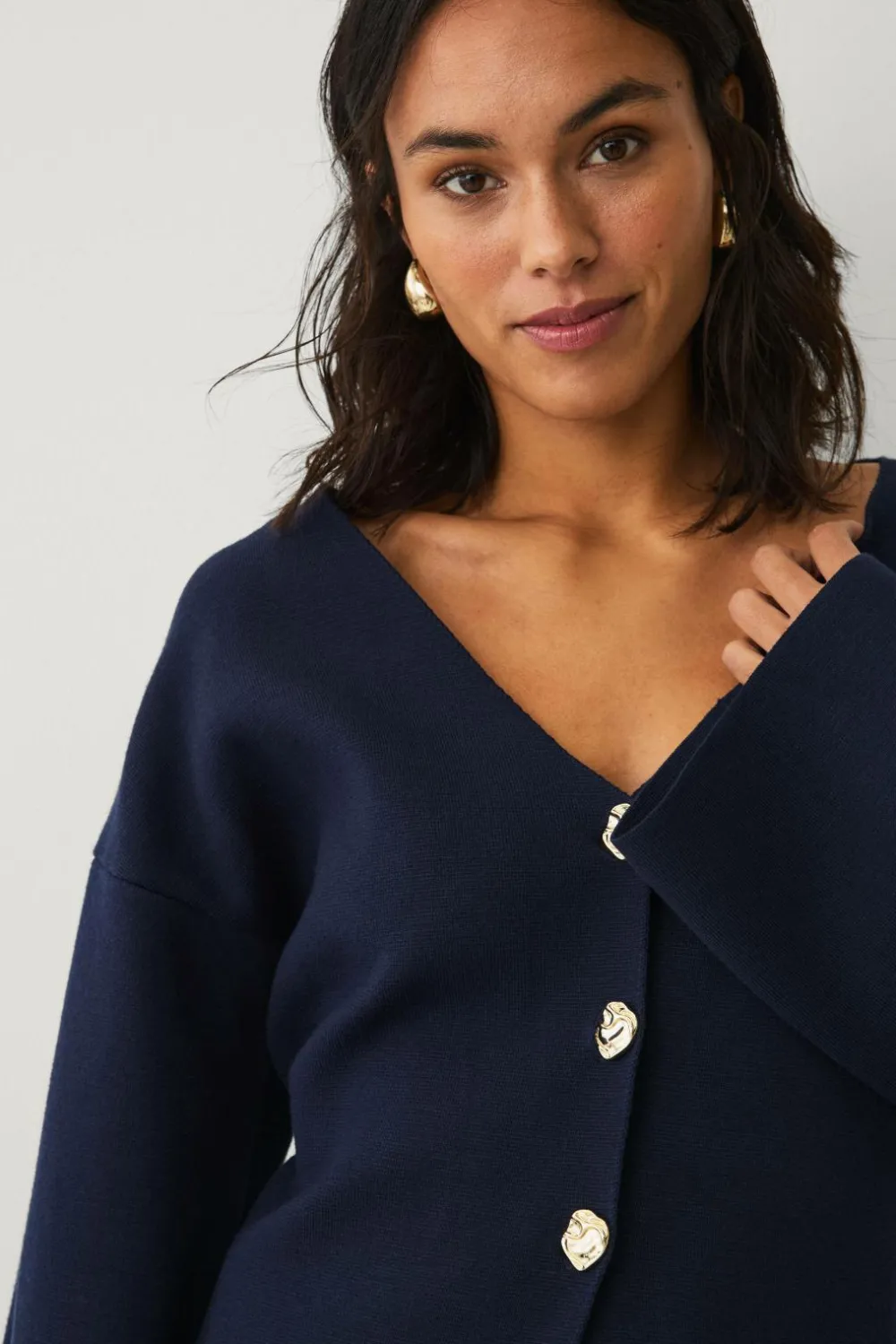 Ellos Blazere & Veste>Collection Strikket jakke Blå