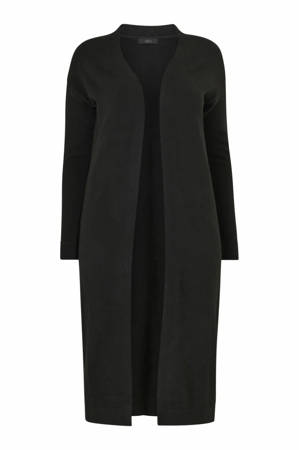 Ellos Trøjer & Cardigans>Collection Strikket maxi-cardigan Sort