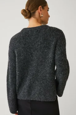 Ellos Collection Strikket Pullover Grå