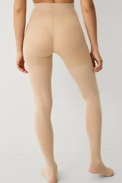 Ellos Collection Strømpebukser Push Up 40 DEN Medium Support Dull Beige Discount