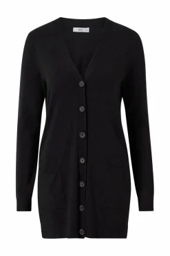 Ellos Collection Strikket cardigan med lommer Sort Online