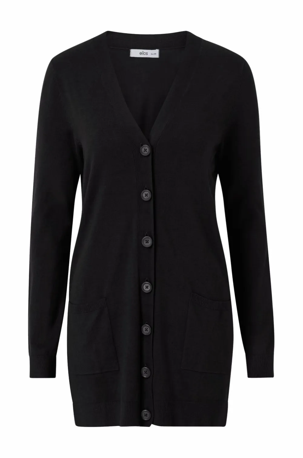 Ellos Collection Strikket cardigan med lommer Sort Online